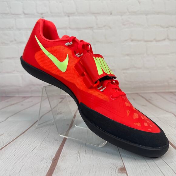 Nike Zoom SD 4 'Bright Crimson Lime Blast' Throwing Shoes Mens Sz 9 (HQ3487-600) - Picture 2 of 10